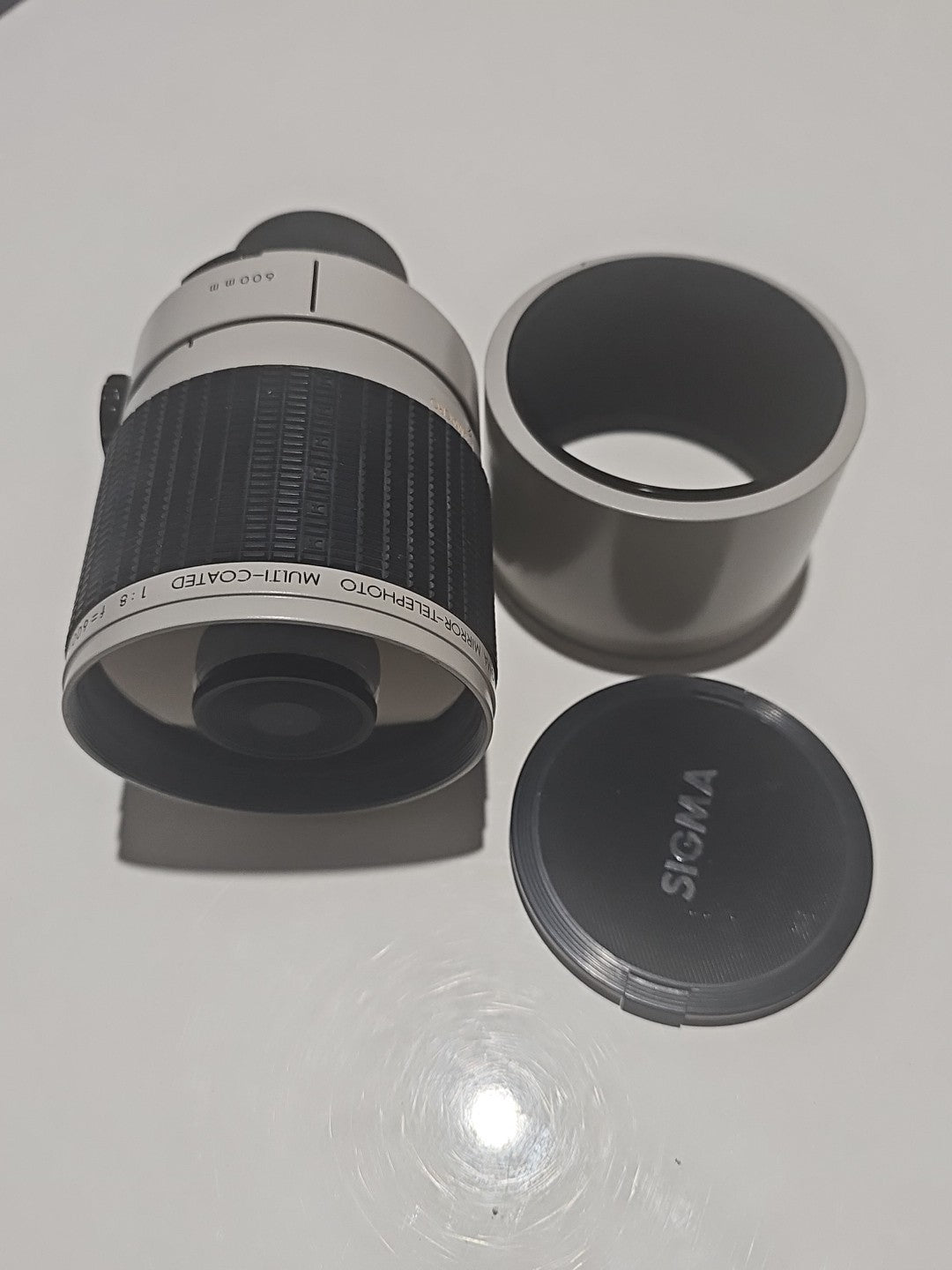 READ‼ Sigma Mirror Telephoto Multi-Coated F = 600mm 1:8 From Olympus Camera device front (Image 1) — Second-Hand