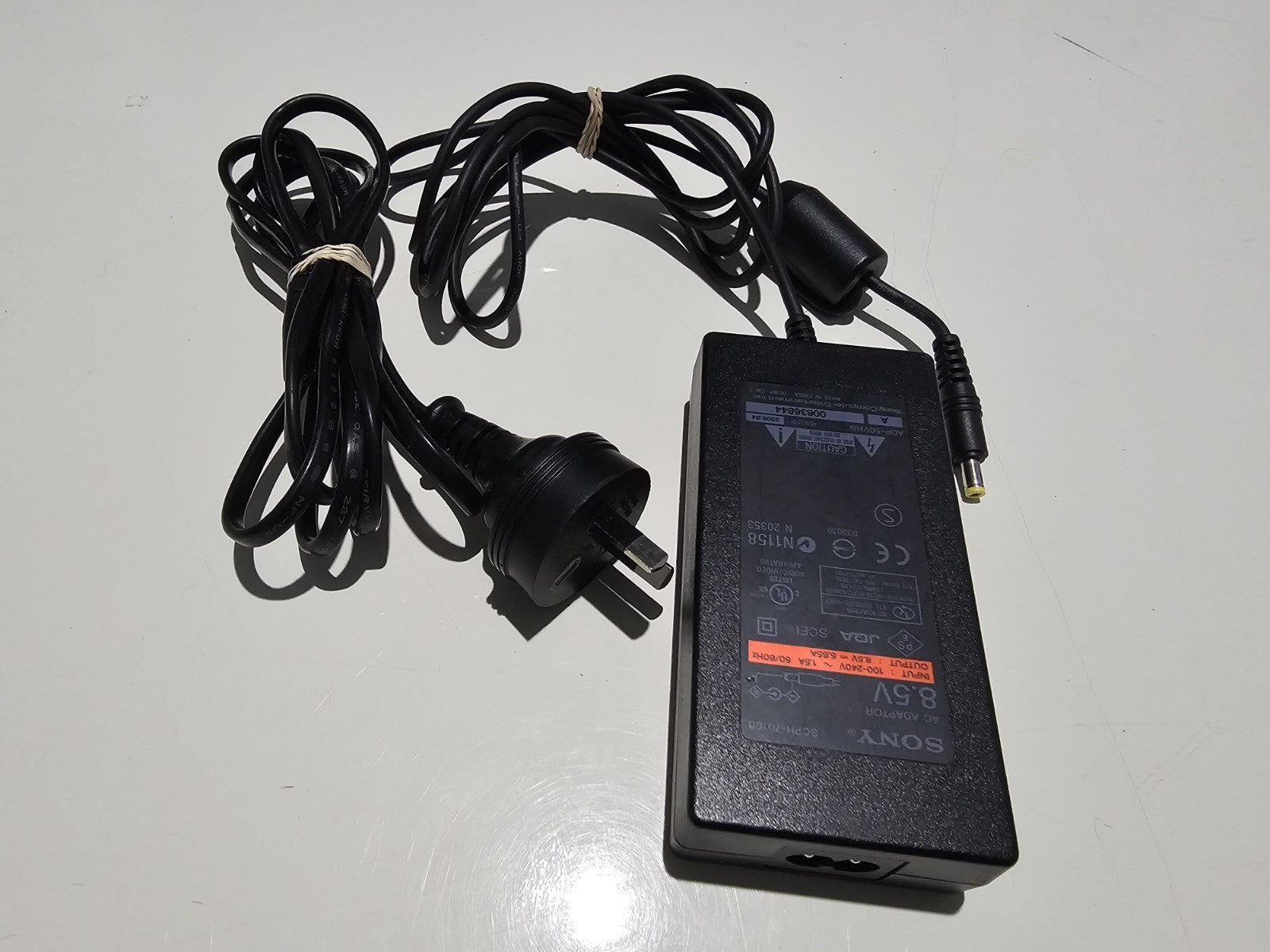 Genuine, Official Sony PS2 Slim Power Supply/AC Adapter Cable (SCPH-70100, 240V) adapter (Image 1) — Second-Hand