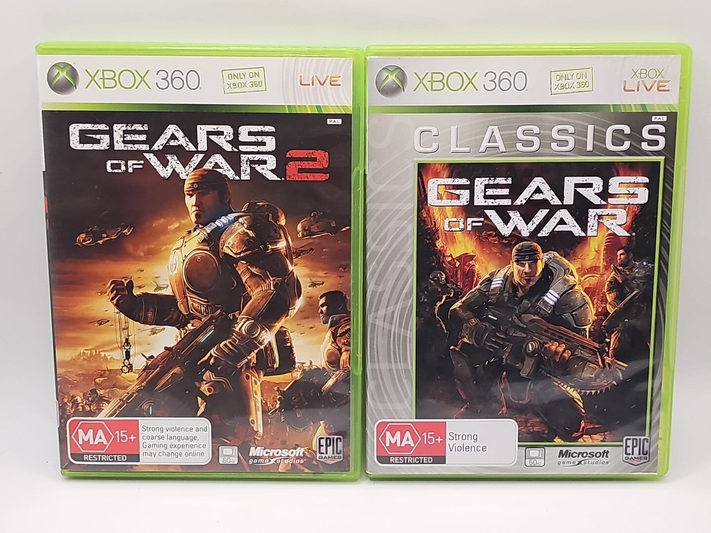 Gear Of War + Gear Of War 2 Combo Bundle | Xbox 360 VGC XBOX 360 cover photo (Image 1) — Second-Hand