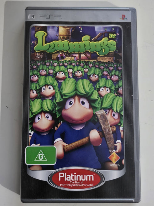 Lemmings PSP Platinum Edition – Complete with Case & UMD – Tested Working PSP cover photo (Image 1) — Tested
