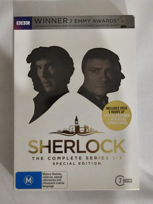 Sherlock ~ The Complete Series Seasons 1, 2, 3 Special Edition, Region 4 DVD Dvd case (Image 1) — Second-Hand
