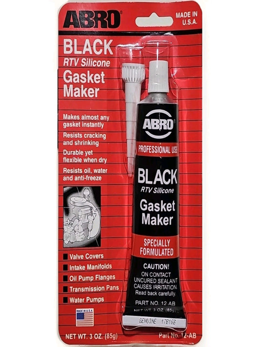 Abro Black RTV Silicone Gasket Maker Intake & Exhaust Manifold 85 Grams (12-AB) cap/hat front (Image 1) — Second-Hand
