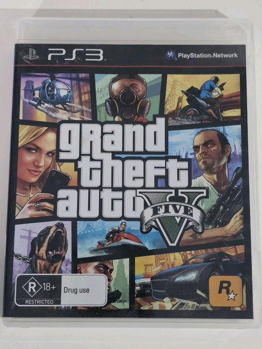 Grand Theft Auto 5 PS3 + Manual & Map PS3 cover photo (Image 1) — Second-Hand