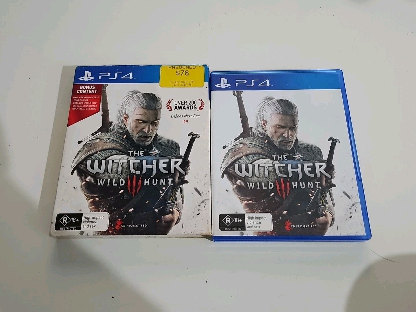 The Witcher III 3 Wild Hunt PS4 Game Playstation 4 - With Slip PS4 cover photo (Image 1) — Second-Hand