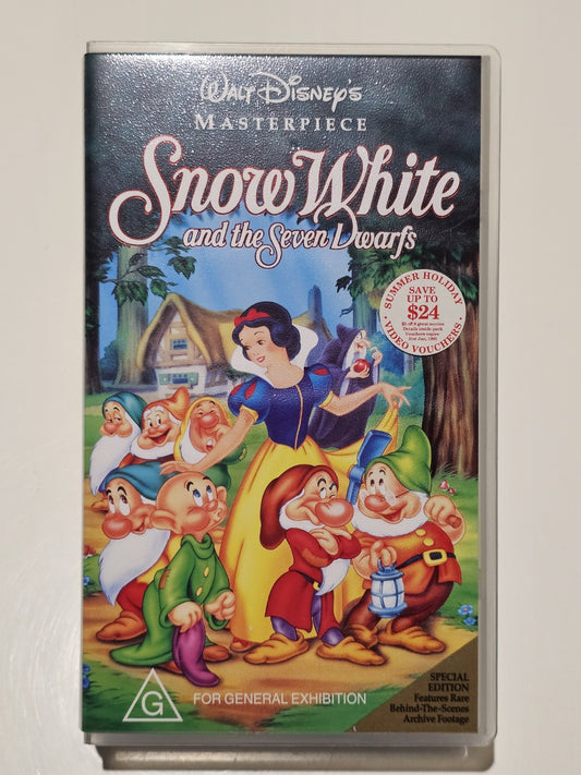Snow White And The Seven Dwarves - VHS - Walt Disney's Masterpiece Edition Vhs case (Image 1) — Second-Hand