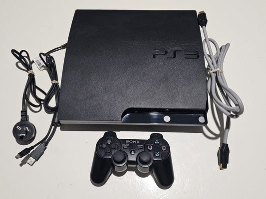 Sony PlayStation 3 Slim CECH-2502B Console - Plus Controller And Cables PS3 cover photo (Image 1) — Second-Hand