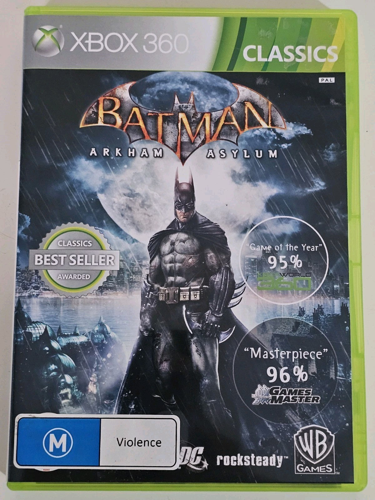 Batman Arkham Asylum Game Of The Year Edition Xbox 360 Game VGC DC Comics book cover (Image 1) — Second-Hand