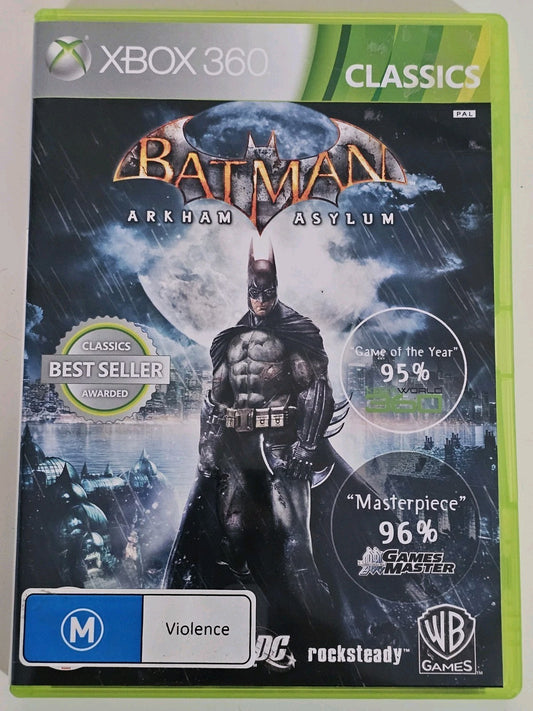 Batman Arkham Asylum Game Of The Year Edition Xbox 360 Game VGC DC Comics book cover (Image 1) — Second-Hand