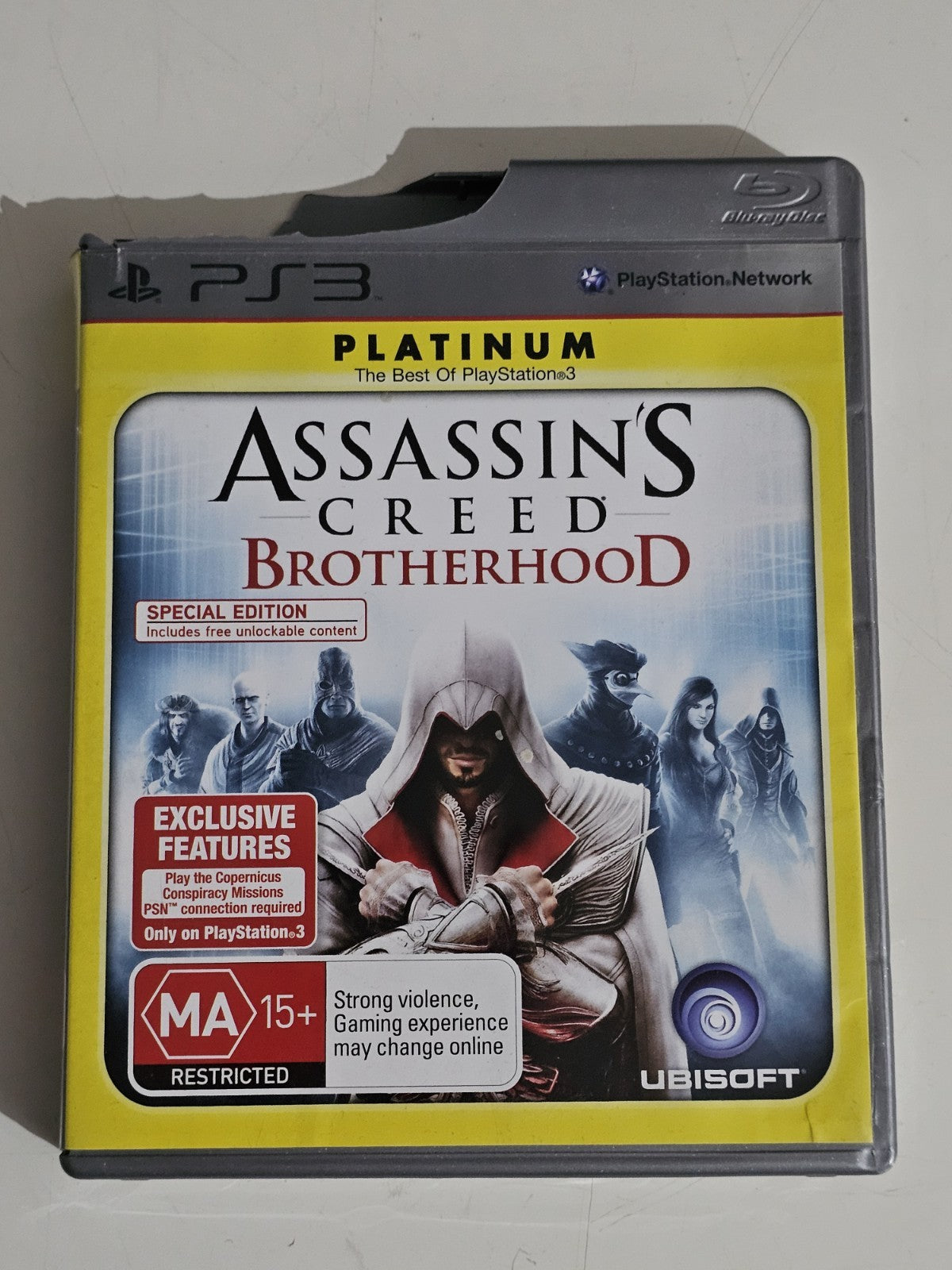 Assassins Creed: Brotherhood (Sony Playstation PS3) - With Manual (Damaged Case) PS3 cover photo (Image 1) — Second-Hand