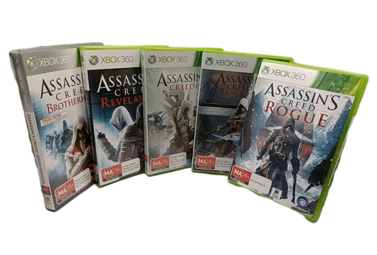 Xbox 360 Assassin's Creed Bundle | Brotherhood | 3 | Revelations | Rogue | PAL XBOX 360 cover photo (Image 1) — Second-Hand