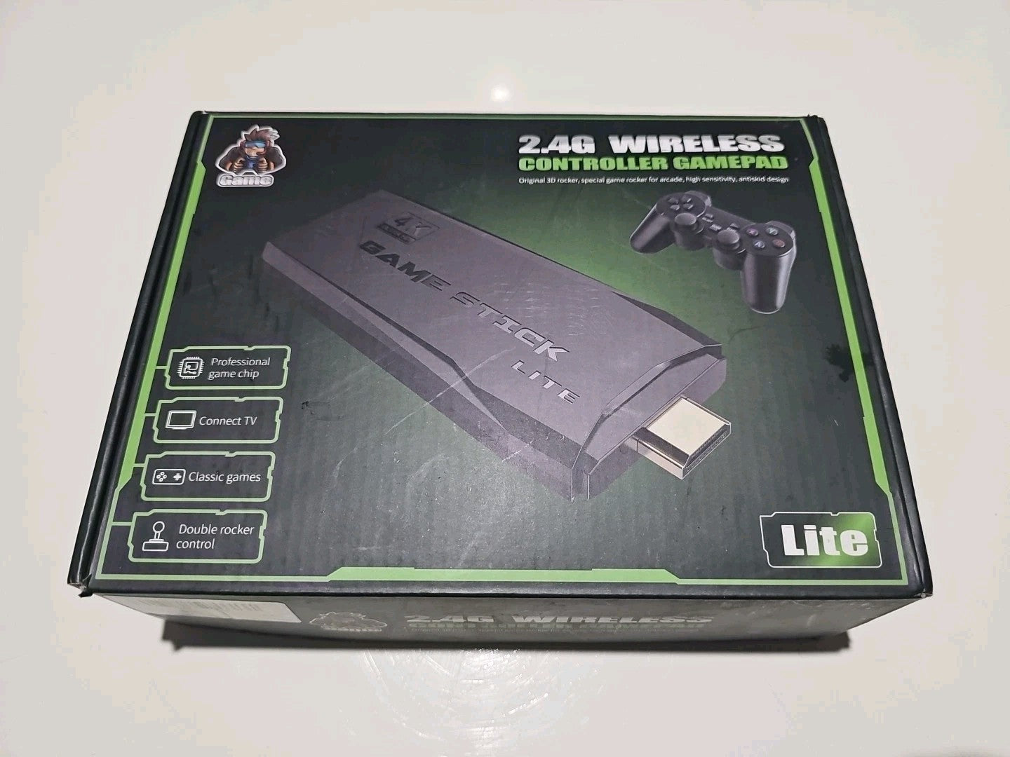 2.4G Wireless Controller Gamepad Lite - 4K Ultra HD Game Stick Lite NIB controller front (Image 1) — Second-Hand