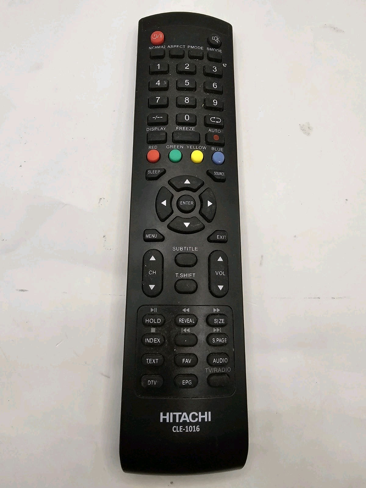 Replacement TV Remote Control for Hitachi CLE-1018C CLE-1022 CLE-1020 CLE-1016 controller front (Image 1) — Second-Hand