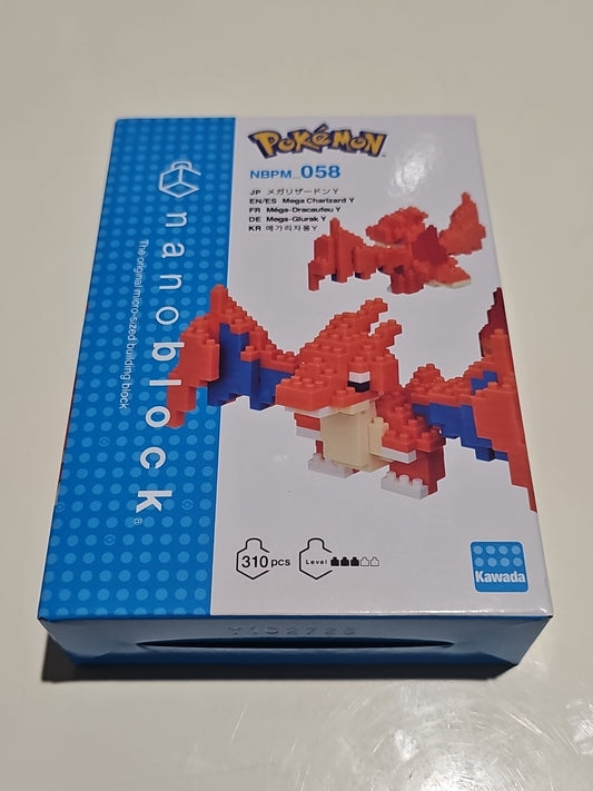 Pokemon Mega Charizard Y Nano Block NBPM_058 New in Box Kawada Mini Building cap/hat front (Image 1) — Brand New (Sealed or L
