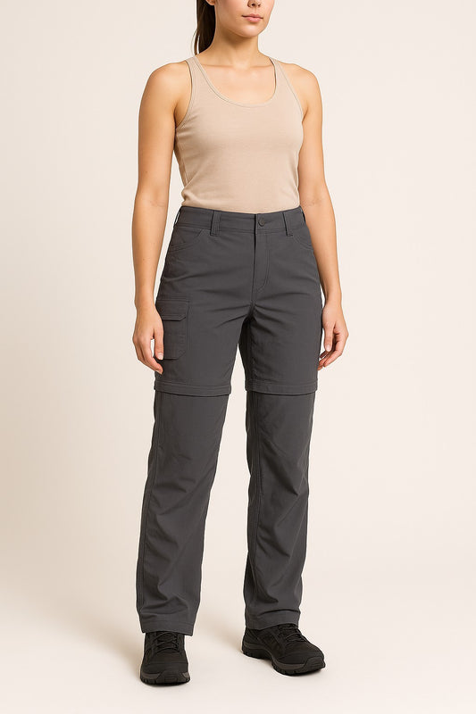 Kathmandu Grey Convertible Hiking Pants Size 16 Zip Off To Shorts Shortened product photo (Image 1) — Preowned