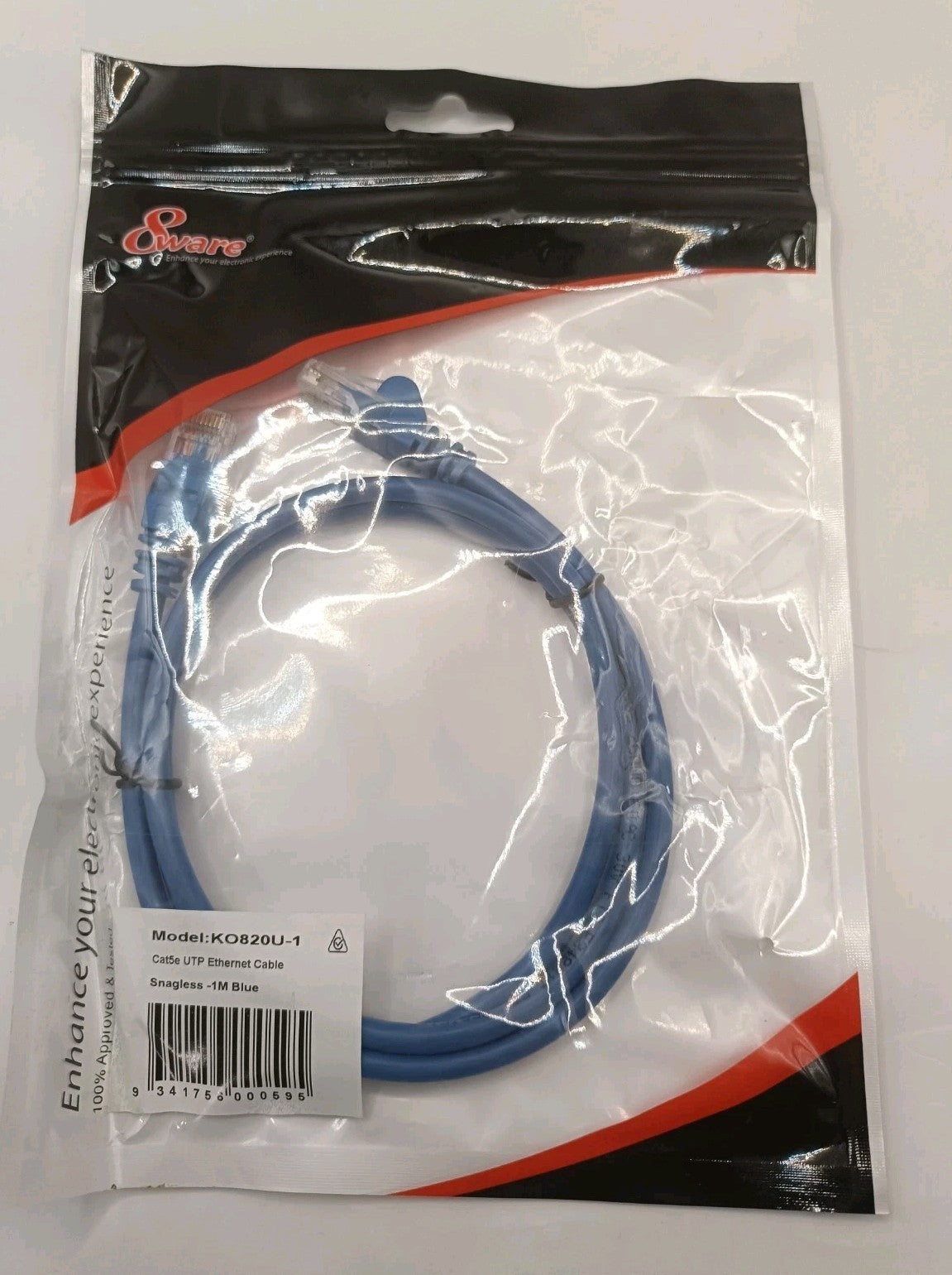 Cat5e Utp Ethernet Cable | 1m Blue | 8ware | product photo (Image 1) — Second-Hand