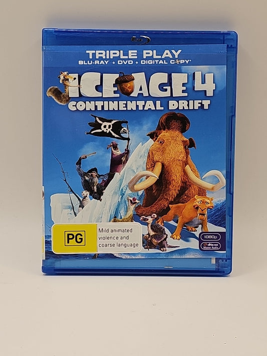 Ice Age 4 - Continental Drift (Blu-ray, 2012) Animated Family Movie Blu-Ray case (Image 1) — Second-Hand