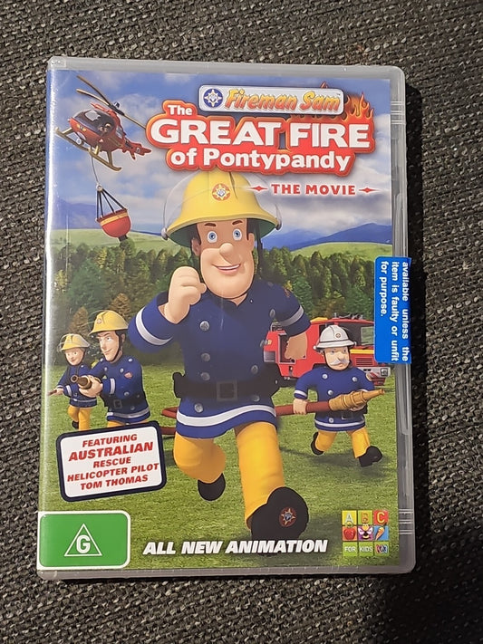 New Sealed Fireman Sam Movie - Great Fire Of Pontypandy Dvd case (Image 1) — Brand New (Sealed or Like New)