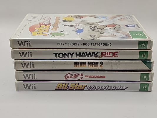 Wii Games Bundle - Ironman,Tonyhawk,Speedracer,Others WII cover photo (Image 1) — Second-Hand