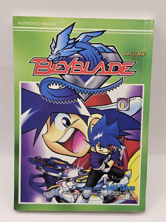 Beyblade Volume 8 Takao Aoki (Paperback / softback, 2005) book cover (Image 1) — Second-Hand
