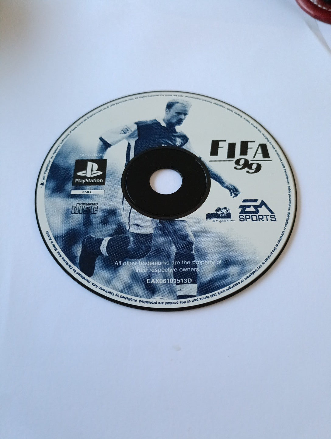 FIFA 99 PS1 Sony PlayStation 1 Game (Disc Only) cap/hat front (Image 1) — Second-Hand