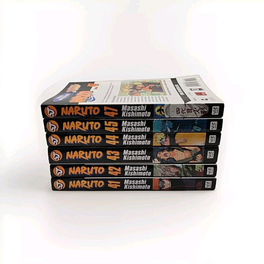 Lot 6 Naruto Manga Books SJ 41-42-43-44-45-47 book cover (Image 1) — Second-Hand