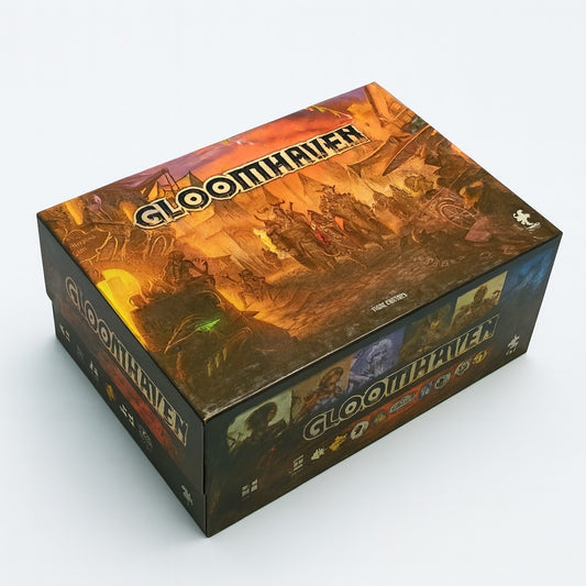 Gloomhaven Board Game – Open Box NEVER PLAYED Unpunched Complete CIB cap/hat front (Image 1) — Second-Hand