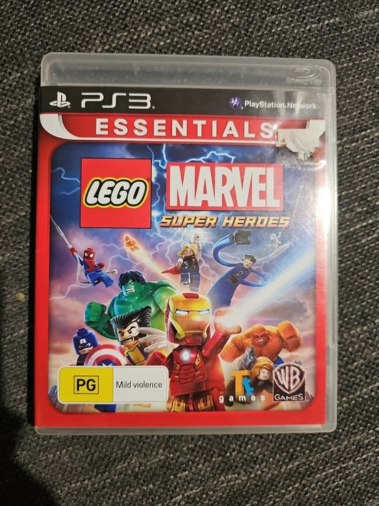 Lego Marvel Super Heroes (Sony Playstation 3 PS3 2013) Complete With Manual book cover (Image 1) — Second-Hand