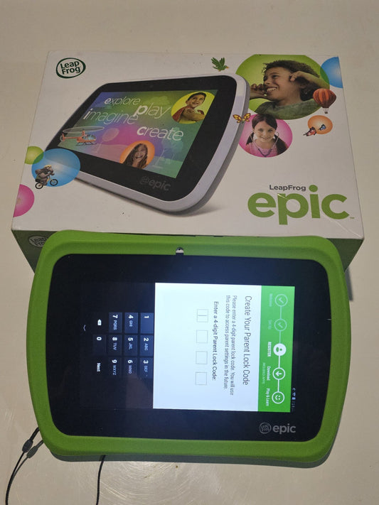 Leap Frog Epic Academy Edition Kids Learning Tablet Wi Fi 16GB cap/hat front (Image 1) — Second-Hand