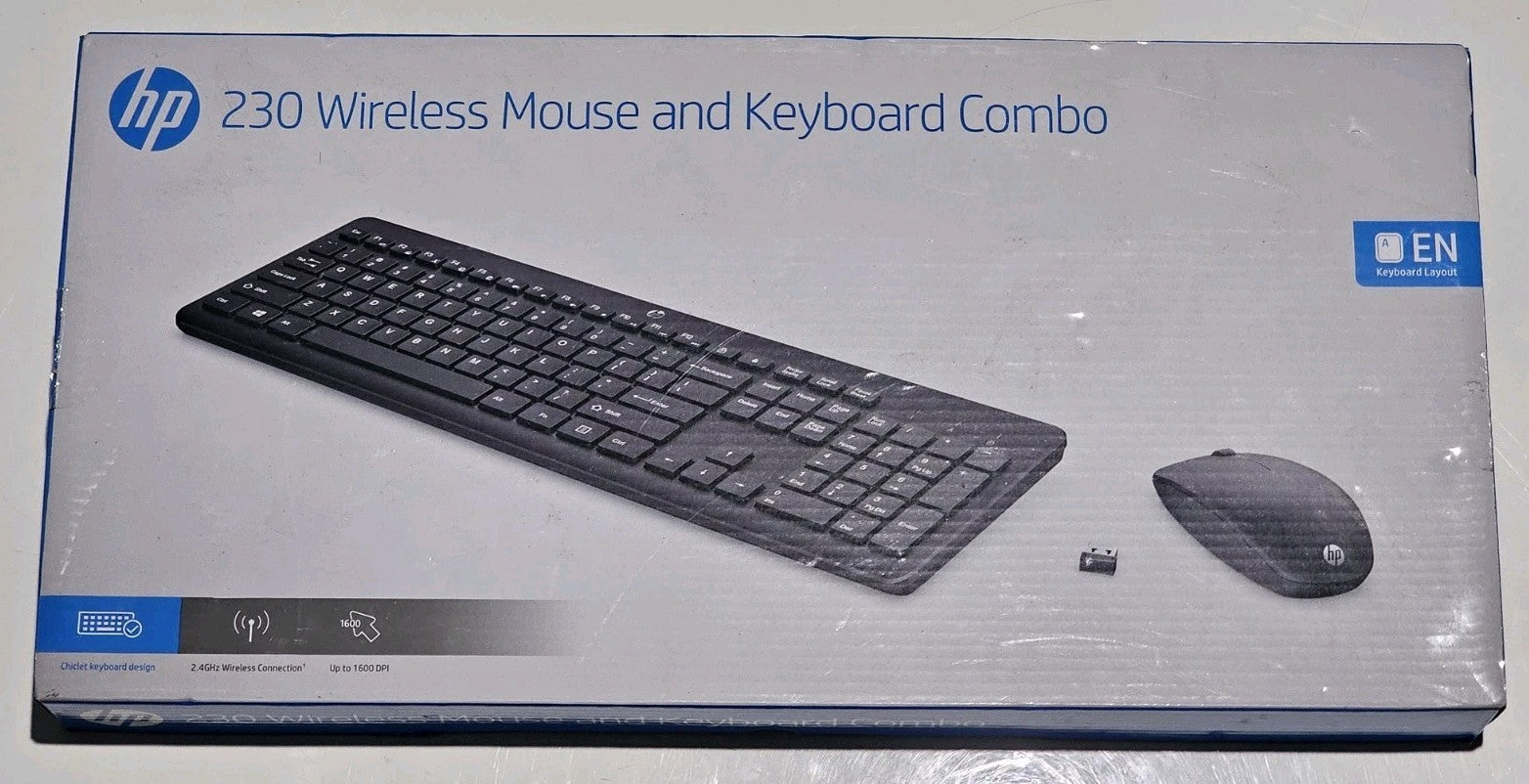 *New* HP 230 - Wireless Keyboard & Mouse Combo product photo (Image 1) — Brand New (Sealed or Like New)