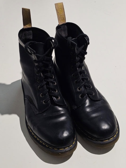 Dr. Martens VEGAN Unisex 1460 8 Eye Lace Up Genuine Boots Eco Friendly Shoes Doc boot profile (Image 1) — Preowned