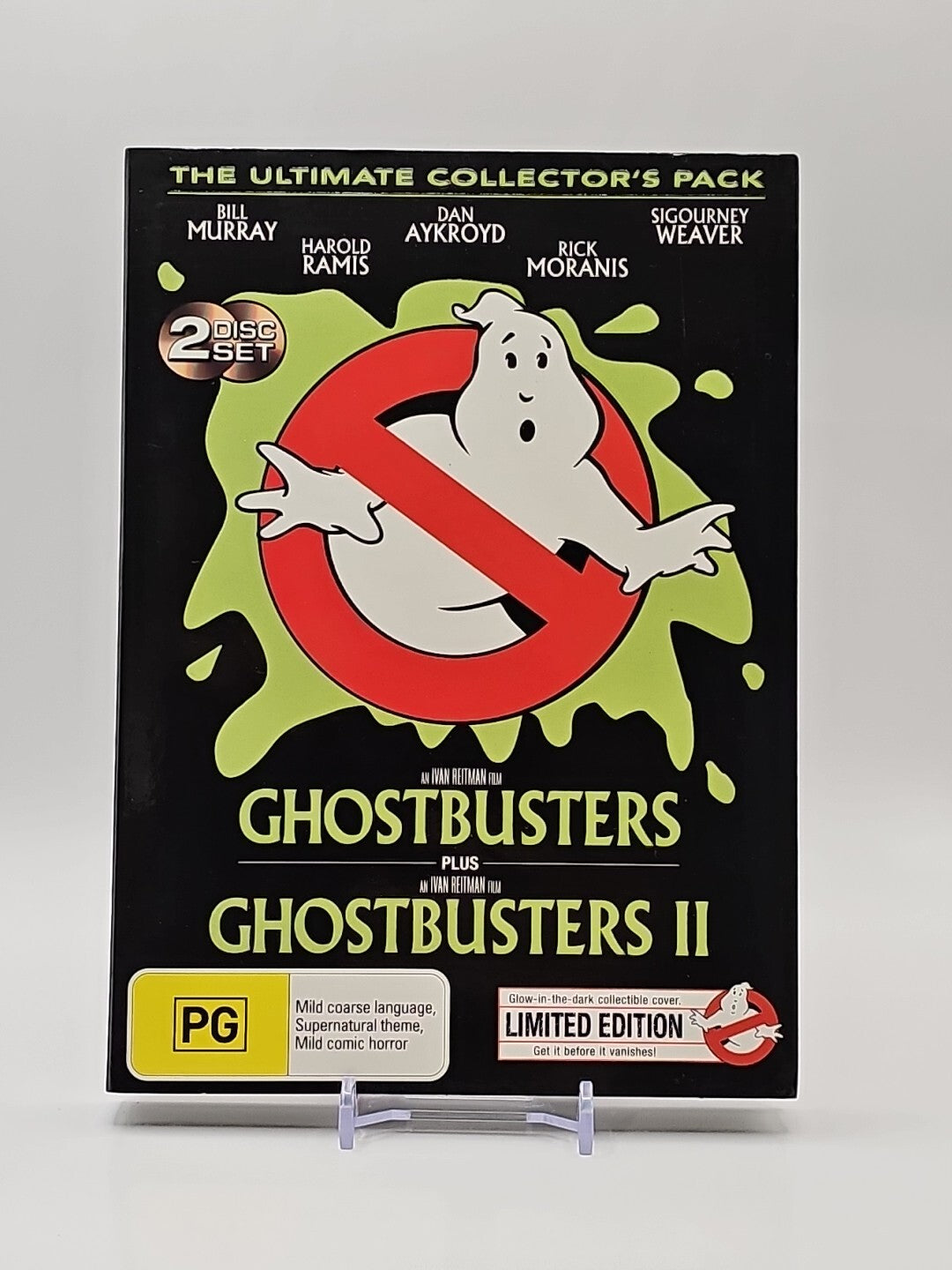 Ghostbusters and Ghostbusters 2 Collectors Pack Glow In The Dark Cover Dvd case (Image 1) — Second-Hand