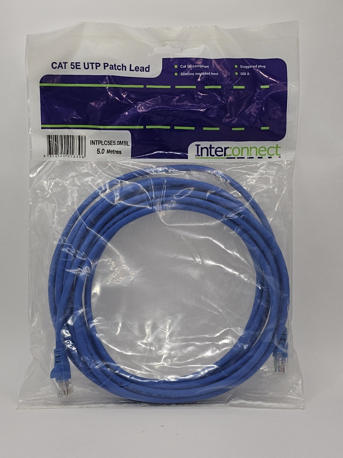 CAT5e Ethernet Network Patch Cable 5m product photo (Image 1) — Second-Hand