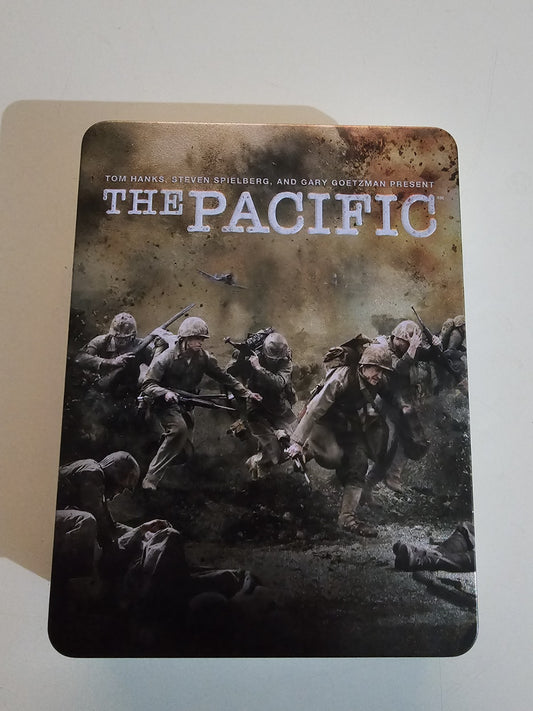 The Pacific Dvds Complete HBO Series Steel Metal Tin Box Set Edition : Region 4 Dvd case (Image 1) — Second-Hand
