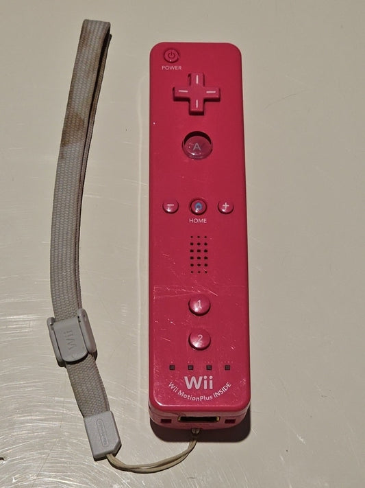 Nintendo Pink Wii Motion Plus Remote Controller • RVL-036 • Authentic • TESTED WII cover photo (Image 1) — Second-Hand
