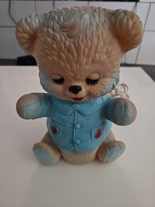 Vintage Netta Sleepy Teddy Night Light - Blake 38 - Needs New Globe - 1982 product photo (Image 1) — Second-Hand
