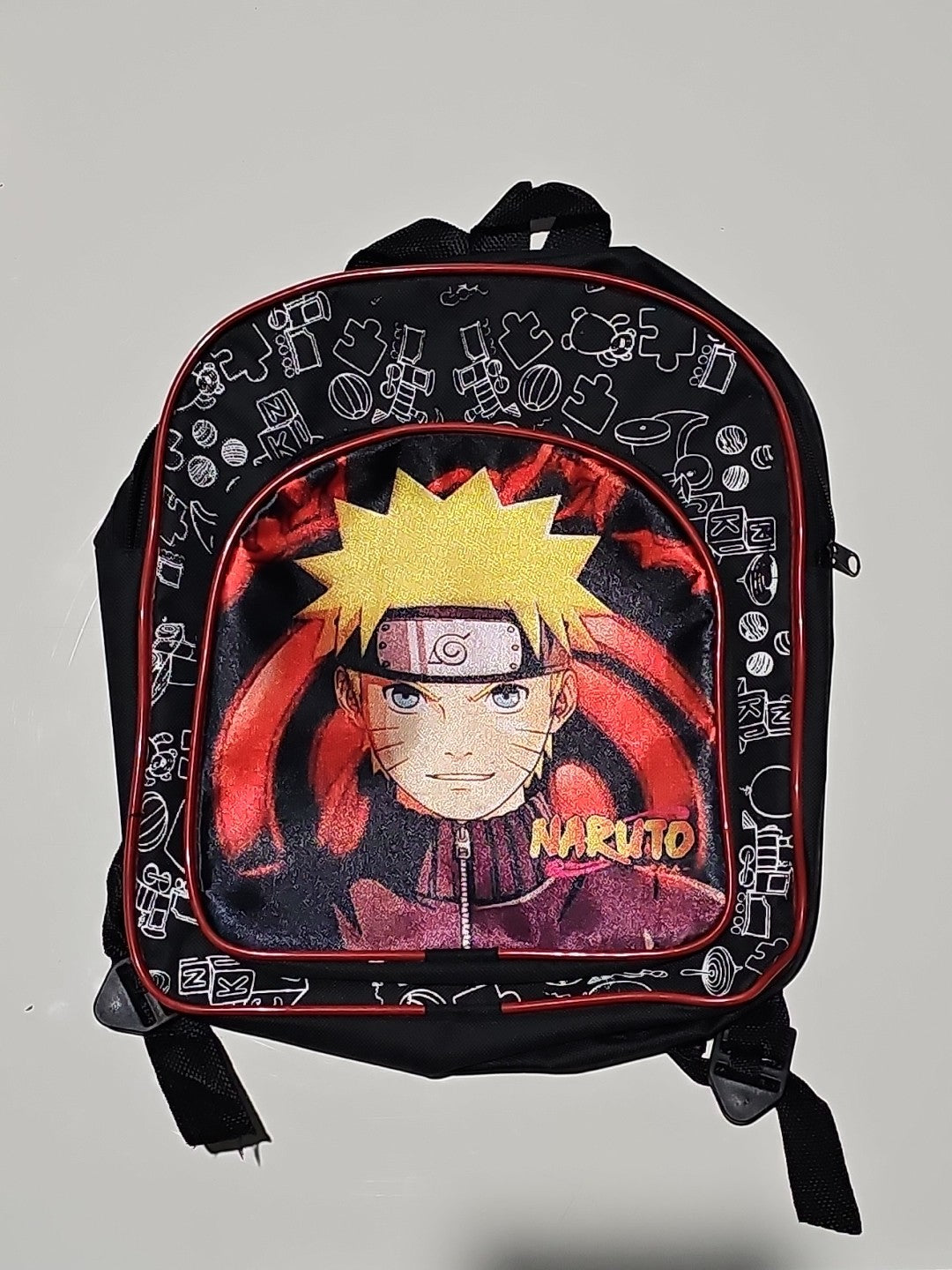 Naruto Shippuden Uzumaki School Travel Backpack Book Bag 300mm Kids book cover (Image 1) — Second-Hand
