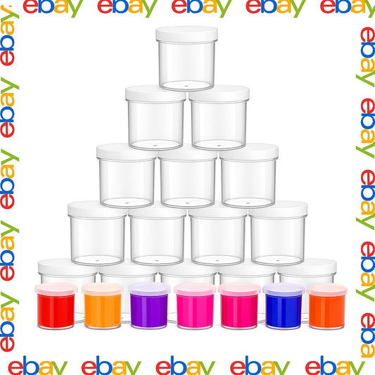 10 X Small Paint Cup with Lids, Plastic Mini Paint Containers DIY Aus Seller. cap/hat front (Image 1) — Second-Hand