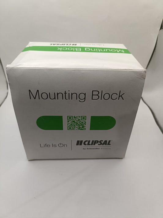 Clipsal - Schneider Electric 449AB-VW | Mounting Block 34mm| 10 Pack Vivid white product photo (Image 1) — Second-Hand