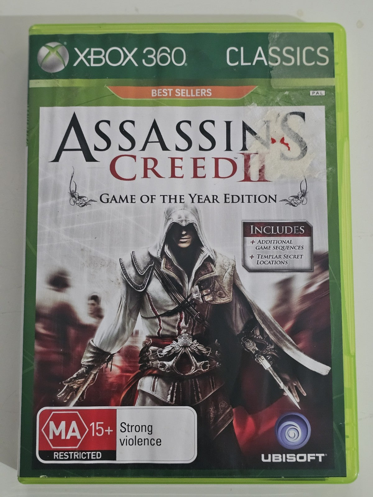 Assassins Creed 2 GOTY Edition (Xbox 360) Pal, Complete with Manual, Ubisoft, GC XBOX 360 cover photo (Image 1) — Second-Hand