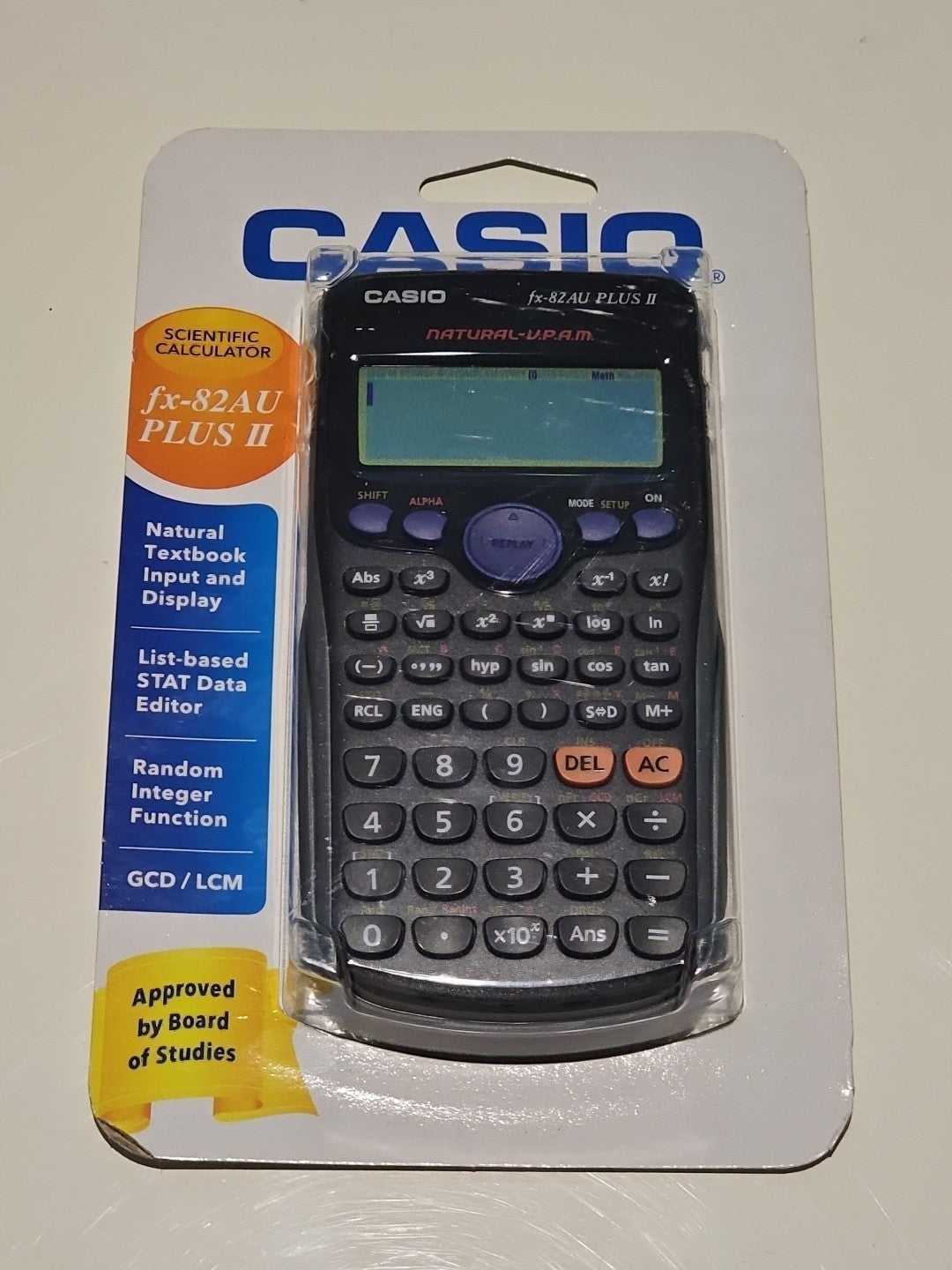 Casio FX-82AU PLUS II Scientific Calculator School/Work/Office cap/hat front (Image 1) — Second-Hand