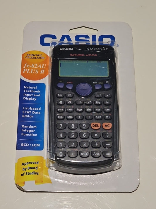 Casio FX-82AU PLUS II Scientific Calculator School/Work/Office cap/hat front (Image 1) — Second-Hand