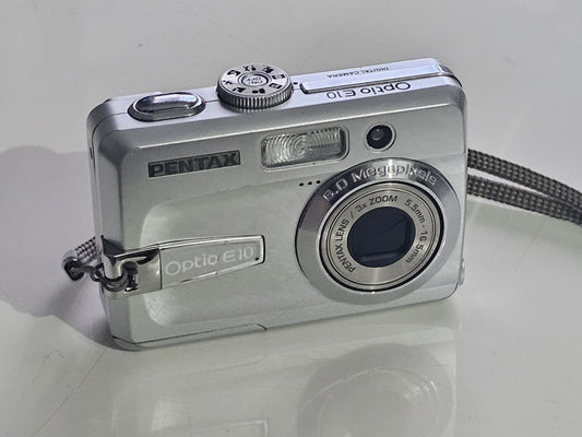 Pentax Optio E10 6.0 Megapixels 3x Zoom Digital Camera See Description device front (Image 1) — Second-Hand