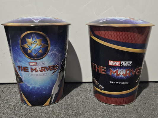 HOYTS - The Marvels Collectable Popcorn Tins x2 cap/hat front (Image 1) — Second-Hand