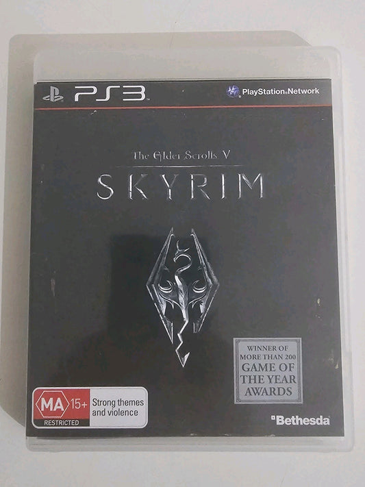 The Elder Scrolls V Skyrim - PS3 PlayStation 3 With Map & Manual PS3 cover photo (Image 1) — Second-Hand