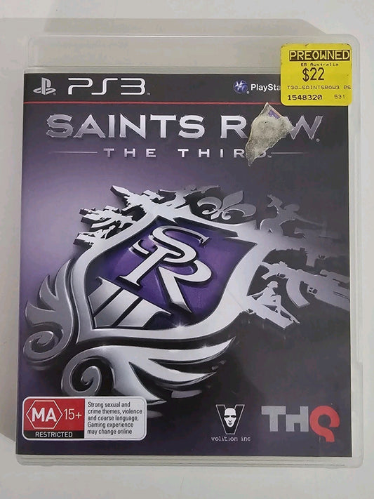 PS3 Sony Playstation - Saints Row: The Third - With Manual PS3 cover photo (Image 1) — Second-Hand