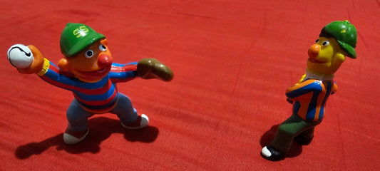 1990s Bert And Earnie Baseball Applause Pvc Figures Rare figure front (Image 1) — Second-Hand