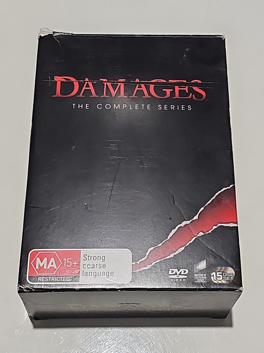 Damages - The Complete Series 1-5 (1 2 3 4 5) Box Set DVD 2020 Region 4 PAL Dvd case (Image 1) — Second-Hand