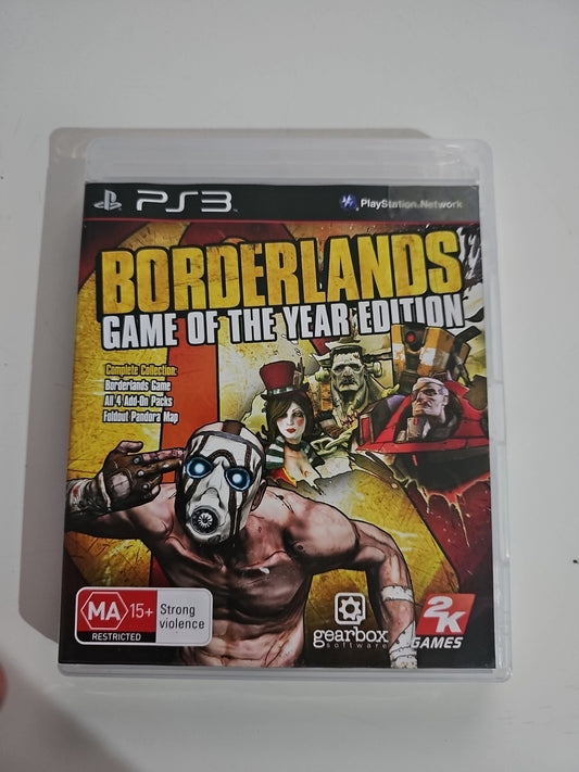 Borderlands Game Of The Year Edition - Sony - PS3 Game With Manual And Map GC PS3 cover photo (Image 1) — Second-Hand