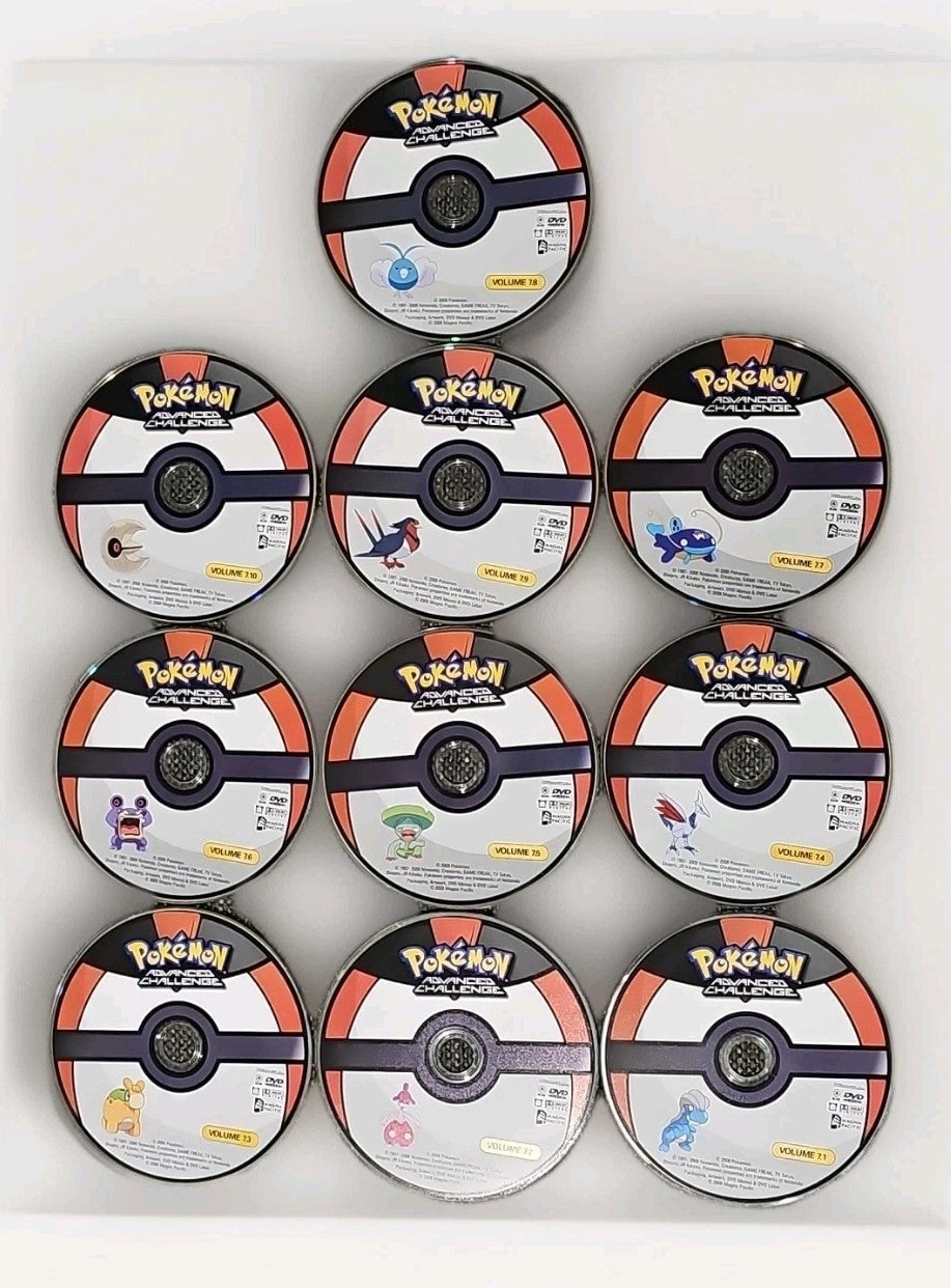 Pokemon Advanced Challenge Season 7 Discs 7.1-7.10 Collection Disc Only Series Dvd case (Image 1) — Second-Hand