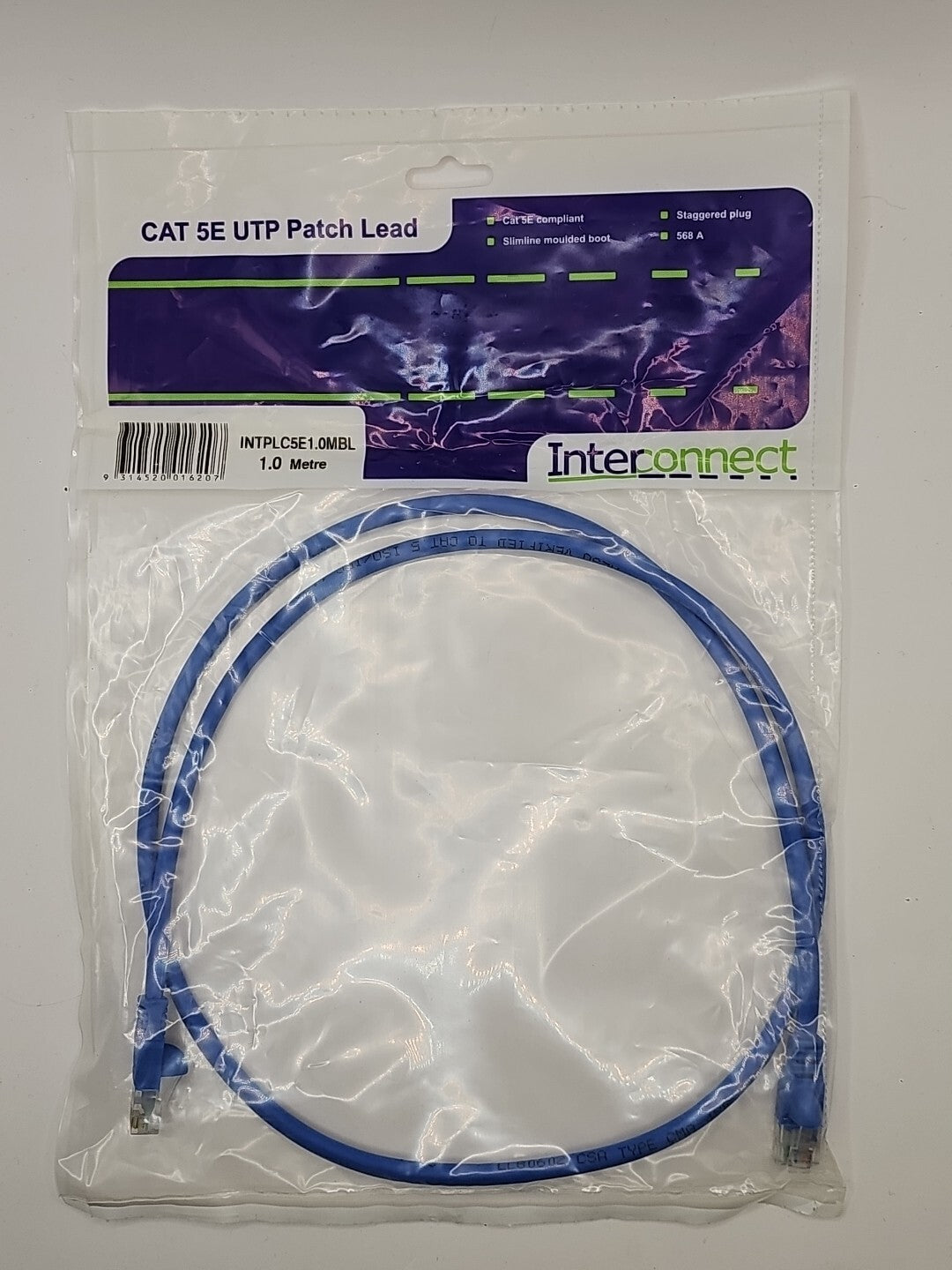 CAT5e Ethernet Network Patch Cable 1m product photo (Image 1) — Second-Hand